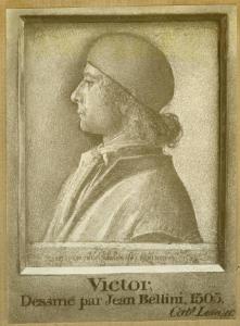 Vittore Belliniano - Ritratto maschile di profilo (Autoritratto) - Disegno - Parigi