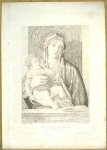 Gaillard, Ferdinand (copia da Giovanni Bellini) - Madonna con Bambino - Incisione