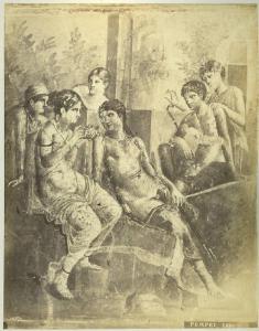 Scena con figure sedute - Affresco - Pompei