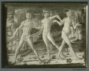 Pittore senese sec. XV - Cacciata di Adamo ed Eva - Dipinto