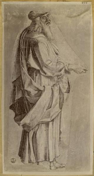 Previtali, Andrea - Figura maschile in abiti orientali (Mose?) - Disegno - Firenze - Gabinetto dei Disegni e delle Stampe