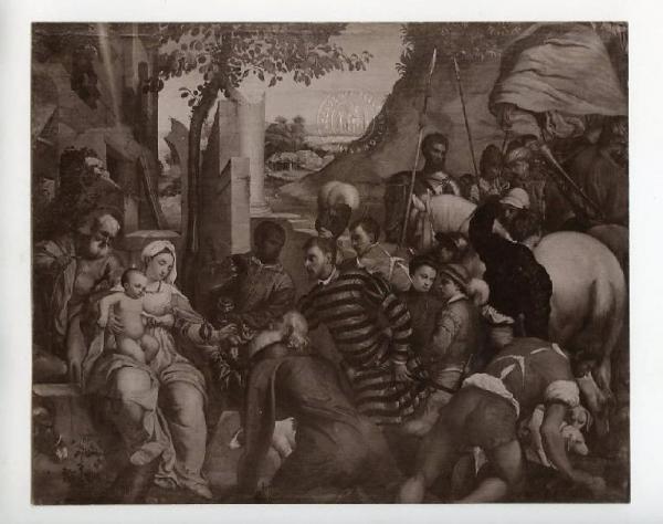 Bassano, Jacopo (copia) - Adorazione dei Magi - Dipinto - Olio su tela - San Pietroburgo - Ermitage