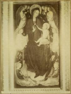 Stefano da Verona - Madonna con Bambino in trono e angeli - Dipinto - Roma - Galleria Colonna