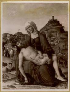 Bellini, Giovanni (copia) - Pietà - Dipinto su tavola - San Giovanni Bianco - Frazione di San Pietro d'Orzio - Chiesa Parrocchiale