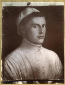 Busi, Giovanni detto Cariani (attr.) - Ritratto di novizio camaldolese - Dipinto su tavola - Bergamo - Accademia Carrara