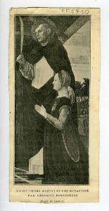 Ambrogio da Fossano detto Bergognone - San Pietro Martire e una donatrice - Dipinto su tavola - Parigi - Museo del Louvre
