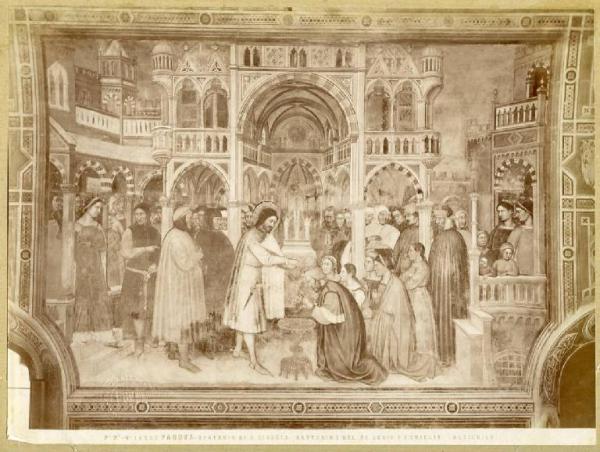 Altichiero - San Giorgio battezza il re e la corte - Affresco - Padova - Oratorio di San Giorgio