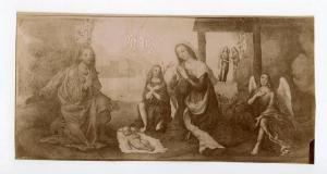 Caroto, Giovanni Francesco - Adorazione del Bambino (Natività) - Dipinto - Olio su tavola - Budapest - Collezione Lederer