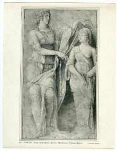 Autore mantegnesco - Donna con erma femminile - Disegno - Torino - Boblioteca Reale