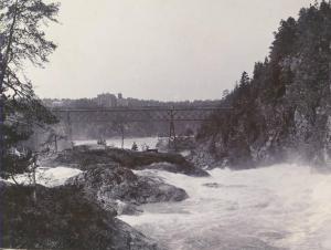 Svezia - Paesaggio - Canale Trollhätta - Cascata - Ponte in ferro