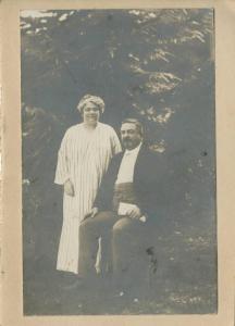 Ritratto di coppia - Settima Duse (benefattrice dell'Istituto dei Ciechi di Milano) con il marito Giovanni Migliorini