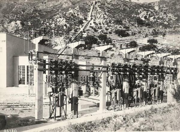 Centrale elettrica del Sosio della Società generale elettrica della Sicilia - Sottostazione di trasformazione all'aperto