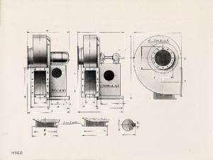 Ercole Marelli (Società) - Ventilatore industriale VR - Disegno