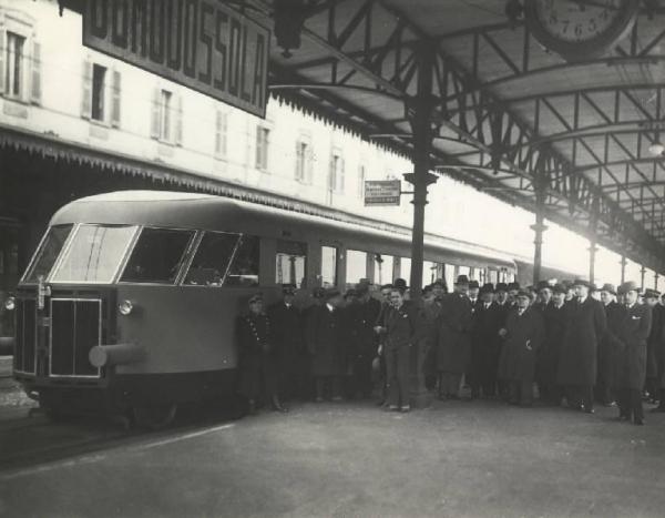 Domodossola - Stazione ferroviaria - Automotrice ALn 56.304 - Viaggio inaugurale sulla linea Milano-Domodossola