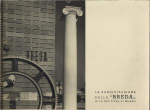 Milano - Fiera campionaria del 1947 - Padiglione della Breda - Esterno - Particolare architettonico
