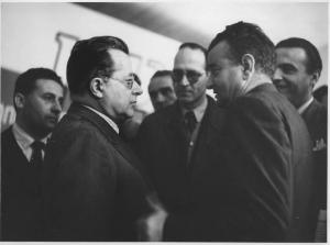 Milano - Fiera campionaria del 1951 - Padiglione Breda - Visita dell'On. Palmiro Togliatti