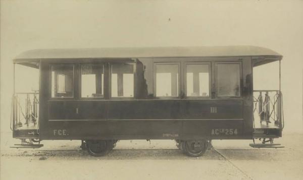 Ernesto Breda (Società) - Carrozza ferroviaria ACF.W 254 di prima e terza classe per la Ferrovia Circumetnea (FCE)