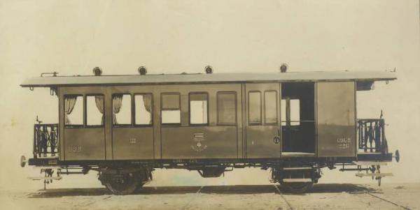 Ernesto Breda (Società) - Carrozza ferroviaria postale CDUFCre 226 per le Ferrovie Secondarie Romane (FSR)