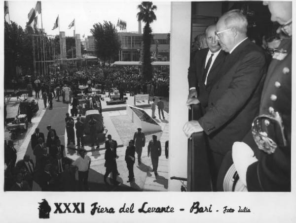 Bari - Fiera del Levante del 1967 - Padiglione della Breda - Visita del Presidente della Repubblica Giuseppe Saragat