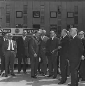 Milano - Fiera campionaria del 1965 - Padiglione della Breda - Visita del ministro delle Partecipazioni Statali Giorgio Bo