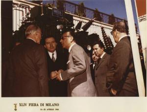 Milano - Fiera campionaria del 1966 - Padiglione della Breda - Visita del ministro dell'Industria, Commercio e Artigianato Giulio Andreotti