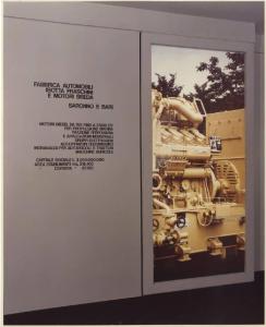 Milano - Fiera campionaria del 1973 - Padiglione dell'EFIM - Pannelli della Società Fabbrica automobili Isotta Fraschini e motori Breda di Saronno e Bari