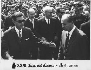 Bari - Fiera del Levante del 1967 - Visita del Presidente della Repubblica Giuseppe Saragat
