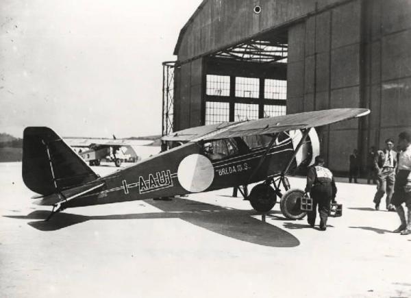 Roma - Aeroporto del Littorio - Manifestazione aviatoria - Giro Aereo d'Italia del 1930 - Aereo Breda Ba.15 S