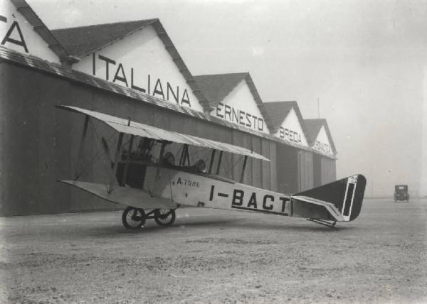 Ernesto Breda (Società) - Aereo biplano biposto da turismo I-BACT tipo Breda A.1