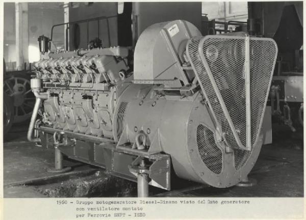 Ernesto Breda (Società) - Gruppo motogeneratore diesel-dinamo con ventilatore per trazione ferroviaria
