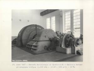 Piedimonte Matese - Centrale elettrica della Società Meridionale Elettricità - Alternatori