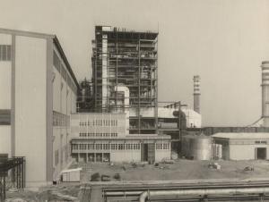 Brindisi - Centrale termoelettrica dell'ENEL - Terza unità - Lavori di costruzione