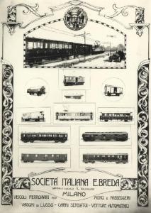 Ernesto Breda (Società) - Veicoli ferroviari - Bozzetto pubblicitario