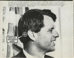 Los Angeles - Omicidio di Robert Kennedy - Indicazione del punto in cui è entrato il proiettile