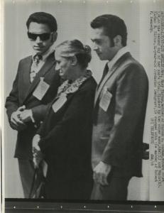 Los Angeles - Omicidio di Robert Kennedy - Mary Sirhan, Adel Sirhan e Munir Sirhan in aula di tribunale