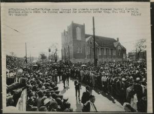 Atlanta (Georgia) - Funerale Martin Luther King - Sullo sfondo la Ebenezer Baptist Church - Folla