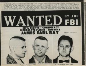 Washington (Distict of Columbia) - Omicidio Martin Luther King - Ritratto maschile: foto segnaletiche - James Earl Ray nel 1960 (sinistra) e nel 1968 (destra) - Testo informativo