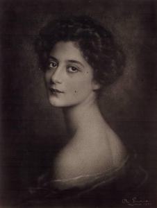 Dipinto - busto femminile - A.Enrie (?) - Roma 1921