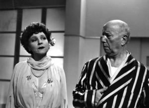 Scena del film "Anna" - Regia Alberto Lattuada - 1951 - L'attore Emilio Petacci e Dina Perbellini