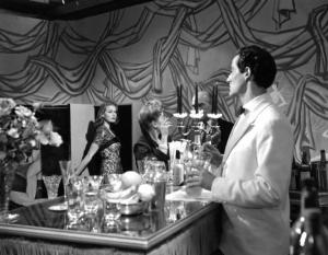 Scena del film "Anna" - Regia Alberto Lattuada - 1951 - Gli attori Tina Lattanzi, Vittorio Gassman, Silvana Mangano e un attore non identificato