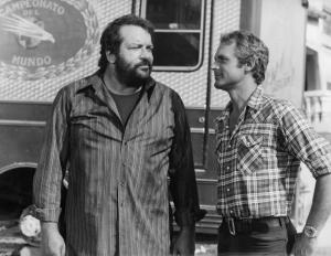 Scena del film "...Altrimenti ci arrabbiamo!" - Regia Marcello Fondato - 1974 - Gli attori Bud Spencer e Terence Hill