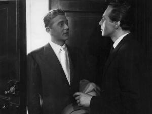 Scena del film "Amanti senza amore" - Regia Gianni Franciolini - 1947 - Gli attori Roldano Lupi e Jean Servais