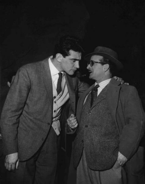 Set del film "Attila" - Regia Pietro Francisci - 1954 - L'attore Walter Chiari