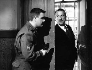 Scena del film "Arrangiatevi" - Regia Mauro Bolognini - 1959 - Gli attori Marcello Paolini e Peppino De Filippo