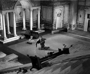 Set del film "Attila" - Regia Pietro Francisci - 1954 - Un attore non identificato