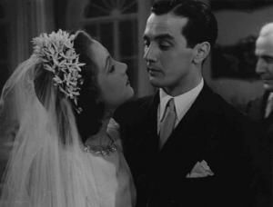 Scena del film "Barbablù" - Regia Carlo Ludovico Bragaglia - 1941 - Gli attori Lilia Silvi e Luigi Scarabello