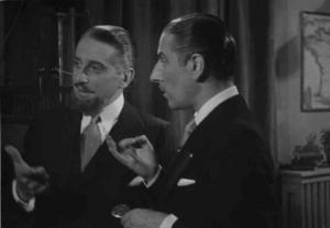 Scena del film "Batticuore" - Regia Mario Camerini - 1939 - Gli attori Giulio Stival e Giuseppe Porelli