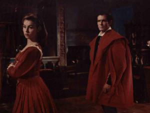 Scena del film "Beatrice Cenci" - Regia Riccardo Freda - 1956 - Gli attori Mireille Granelli e Fausto Tozzi