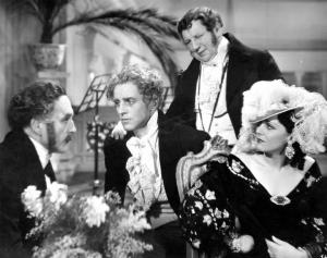 Scena del film "Casta diva" - Regia Carmine Gallone - 1935 - L'attore Sandro Palmieri e attori non identificati