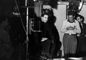 Set del film "Castelli in aria" - Regia Augusto Genina - 1939 - Il regista Augusto Genina